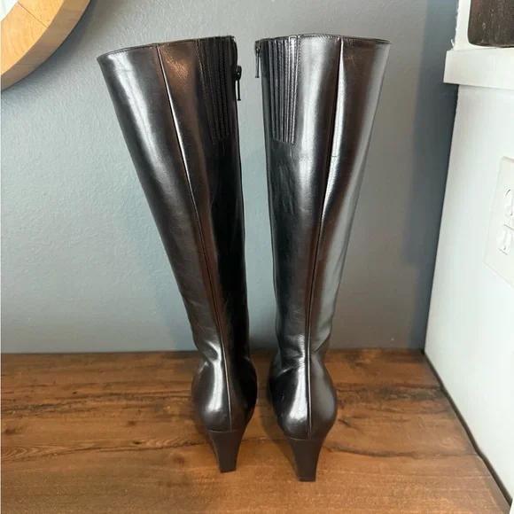 Talbots Black Leather Knee-High Boots - Picture 5 of 11